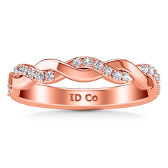 Diamond Wedding Band Willow 0.18 Cts 14K Rose Gold